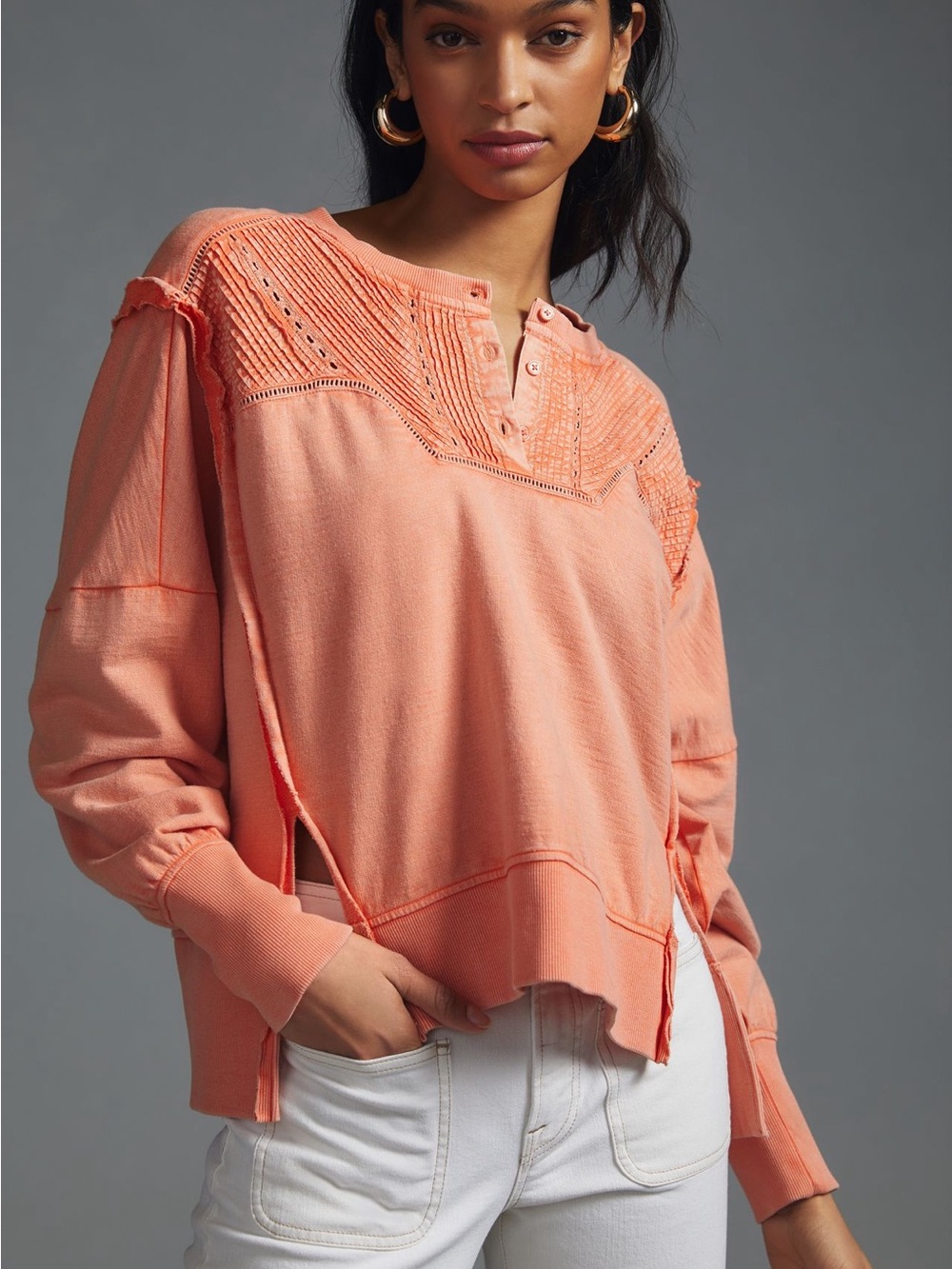 Pilcro Pintuck Sweatshirt